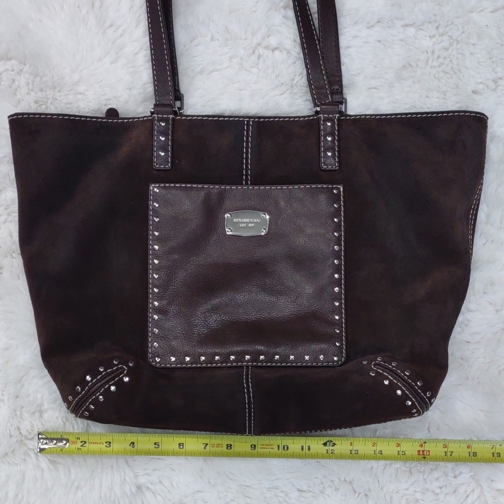 MICHAEL KORS Brown Studded Tote Bag - Picture 16 of 17